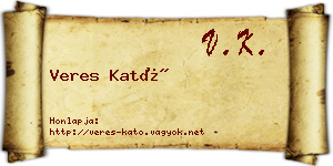 Veres Kató névjegykártya